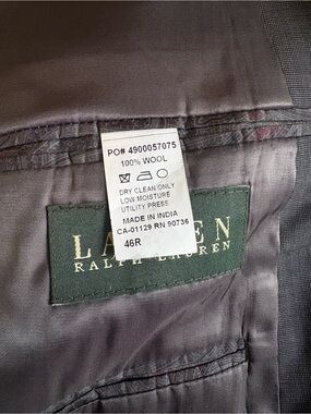 Ralph Lauren Lauren Green Label Blazer Tag 100% Wool Businesswear